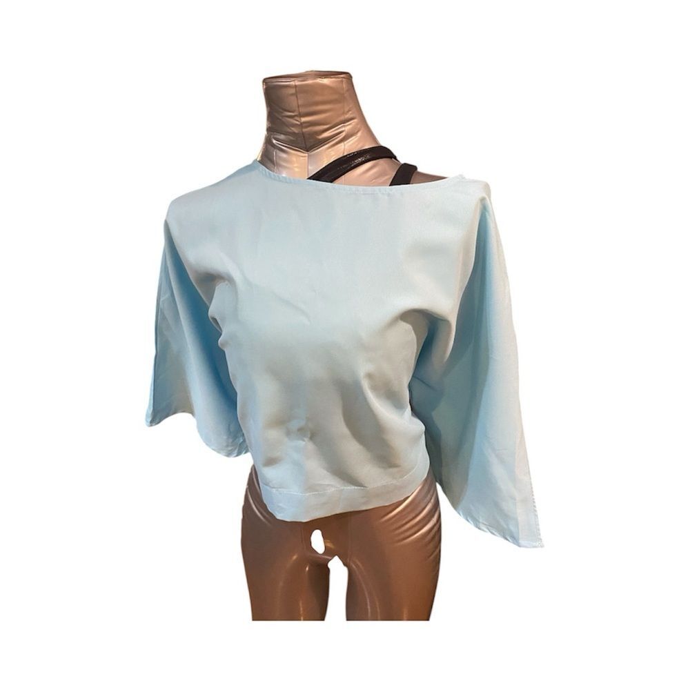 Brand new with tags! Zanzea Sky Blue Women's Crop Top - Picture 4 of 9